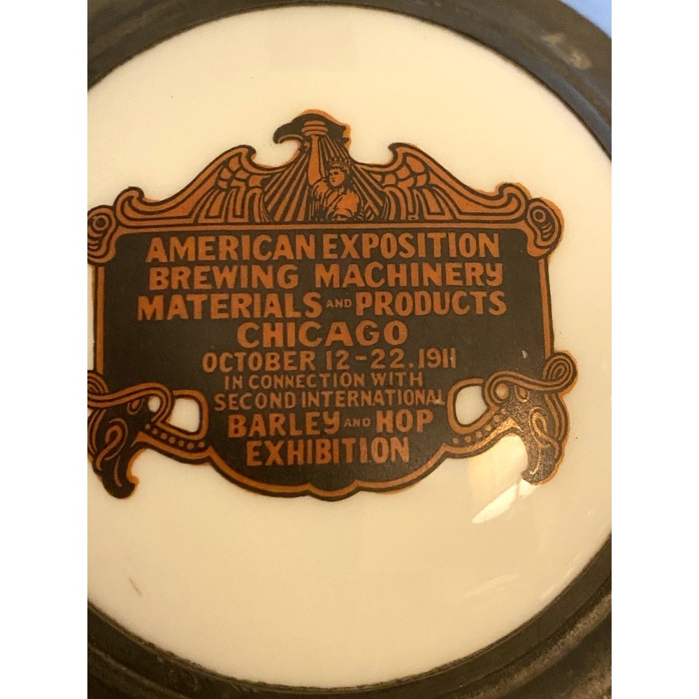 Beer Stein 1911 2nd International Barley and Hop Exposition Chicago Burley & Co